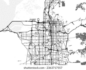 Greyscale vector city map of Salt Lake City Metro Utah in the United States of America with with water, fields and parks, and roads on a white background.