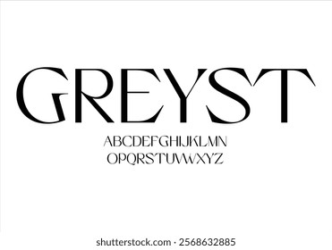 Greyst font for logo and headline. Isolated vector typeset