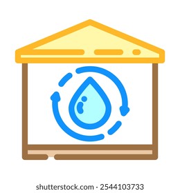 greywater system water saving color icon vector. greywater system water saving sign. isolated symbol illustration