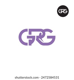 Diseño de monograma de letra con logotipo GRG
