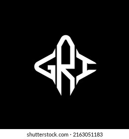 GRI-Brief-Logo kreatives Design mit Vektorgrafik