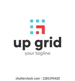 Up Grid Abstract Consulting Logo Design Template