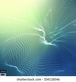 Grid Background. 3d Vector Illustration. Futuristic Technology Style. 