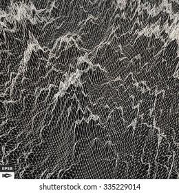 Grid Background. 3d Vector Illustration. Futuristic Technology Style. 