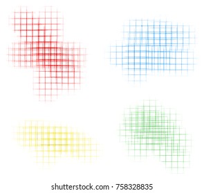 Fondo de cuadrícula en la ilustración de cuatro colores