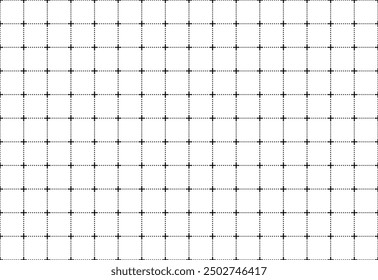 Grid background pattern with lines and dots. Grid for motion graphic markers. Vector