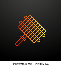 a grid for a barbecue nolan icon. Elements of camping set. Simple icon for websites, web design, mobile app, info graphics
