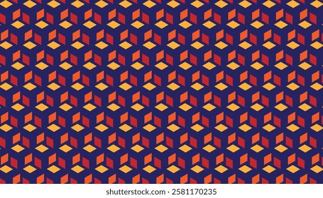 Grid based design geometric shapes colorful seamless pattern for background, wallpaper and design
