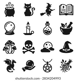 A grid black icons