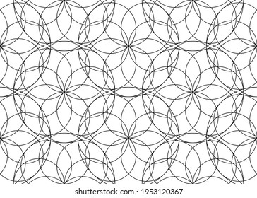 Grid. Black lines on a white background. Packaging and fabric design