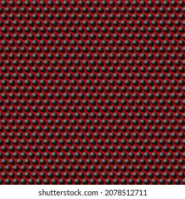 Cuadrícula con esferas negras sobre fondo rojo. Textura Perforada Fondo De Patrón Sin Marea, Fondo Tecnológico Dotado