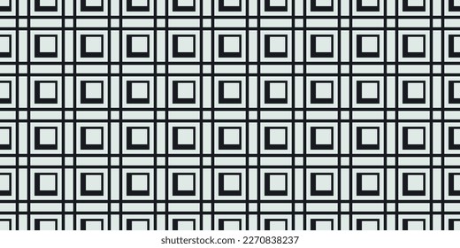 Grid of black squares. Print for interior and design, pillows, notebooks, textiles, wallpaper, packaging.