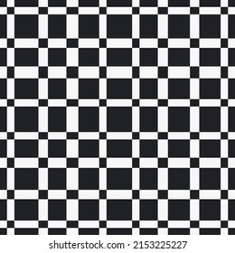 Grid of black and white rectangles. Vector simple shape with identical cells of checkers. Seamless and simple pattern.