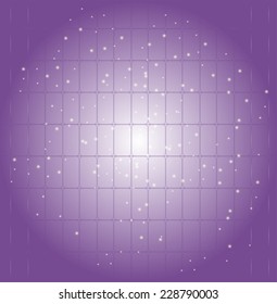 Grid bokeh lines as decorative elements purple background 