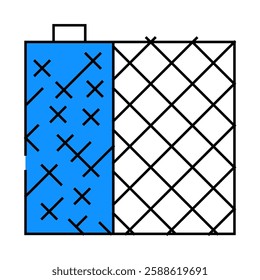 grid building material line icon vector. grid building material sign. isolated symbol illustration