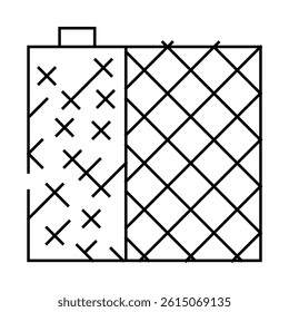 grid building material line icon vector. grid building material sign. isolated contour symbol black illustration