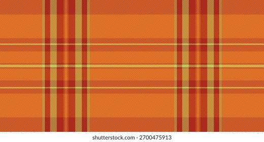Gitter überprüfen Hintergrund Textilien, Liste nahtlos plaid Stoff. Woman Textur Tartan Vektormuster in orange und rot Farben Palette.