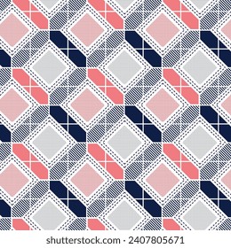 Grid checkered plaid pattern for textile print