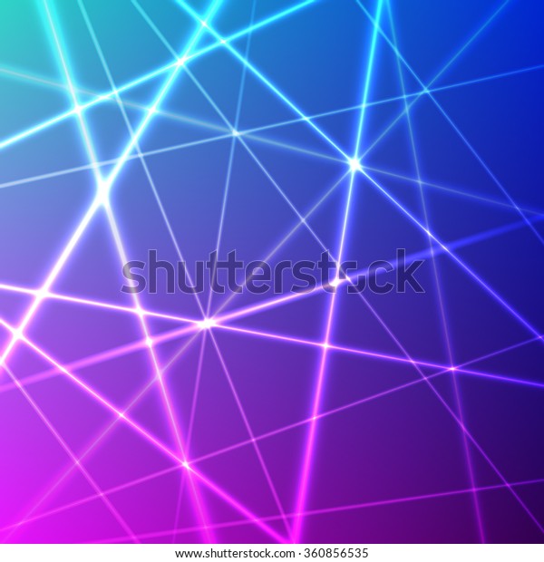 Grid Colorful Laser Rays Vector Background Stock Vector (Royalty Free