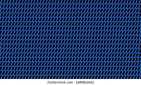 The grid consists of inclined parallelepipeds of blue and dark purple.