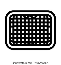 grid cricket accessory line icon vector. grid cricket accessory sign. isolated contour symbol black illustration