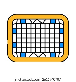 grid cricket accessory line icon vector. grid cricket accessory sign. isolated symbol illustration