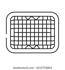 grid cricket accessory line icon vector. grid cricket accessory sign. isolated contour symbol black illustration