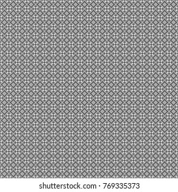 Grid digital paper, textile print, design. Vector repeated shapes and lines seamless background. Geometric seamless surface pattern design with retro gray, black and white colors rhombuses ornament.