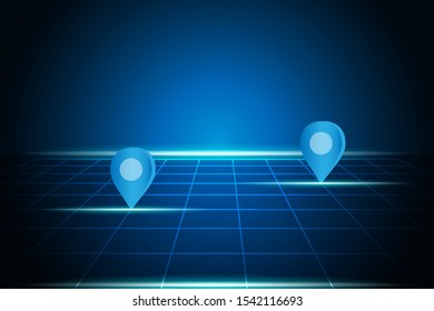 Grid and digital particle technology of the future, technology background, cyber environment, abstract, 3D illustration eps 10 vector