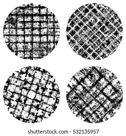 Grid distress diagonal overlay Set texture for your design. EPS10 vector. 