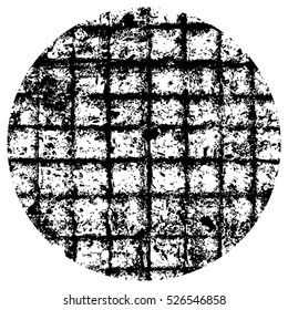 Grid distress diagonal overlay stamp texture for your design. EPS10 vector. 