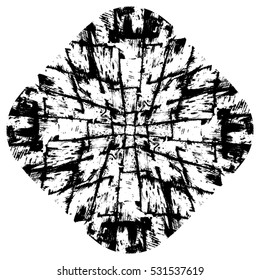 Grid distress diagonal overlay stamp texture for your design. EPS10 vector. 