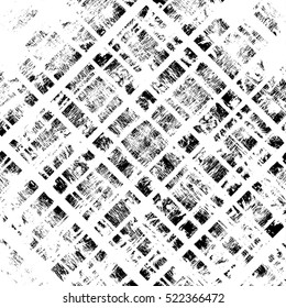 Grid distress diagonal overlay texture for your design. EPS10 vector. 