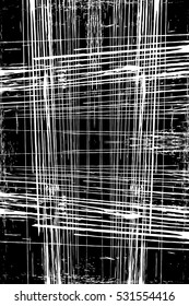 Grid distress diagonal overlay texture for your design. EPS10 vector. 