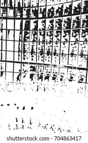 Grid distress dirty overlay texture for your design. Empty grunge aging template. EPS10 vector. 