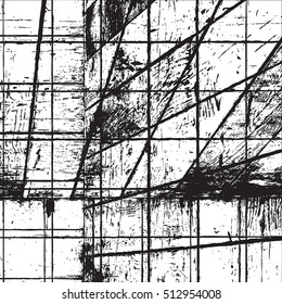 Grid distress overlay texture for your design. EPS10 vector. 