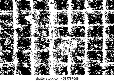 Grid distress overlay texture for your design. EPS10 vector. 