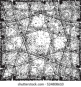Grid distress overlay texture for your design. EPS10 vector. 