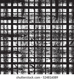 Grid distress overlay texture for your design. EPS10 vector. 