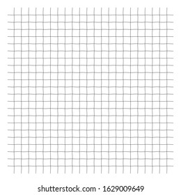 Grid doodle vector pattern. Hand drawn cell seamless pattern. Abstract lines. Memphis style texture. Flat style. Vector illustration