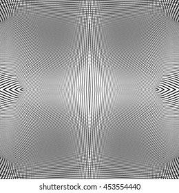 Grid of dynamic lines. Seamlessly repeatable mesh pattern. Distorted, warped cellular, reticulated background.