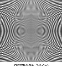 Grid of dynamic lines. Seamlessly repeatable mesh pattern. Distorted, warped cellular, reticulated background.