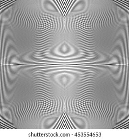 Grid of dynamic lines. Seamlessly repeatable mesh pattern. Distorted, warped cellular, reticulated background.