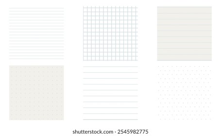 Grid empty background, square, line dot graph paper, school math sheet, grid paper sheet. Memo list, bullet journal list blank, architectural graph