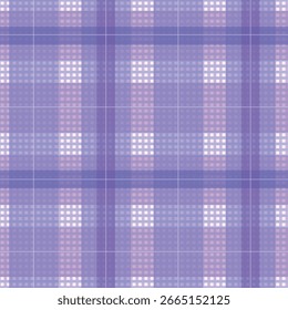 Grid fabric texture, full crossed plaid pattern. Vector design