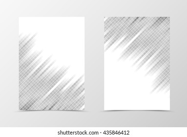 Diseño de Plantilla de volante de rejilla. Plantilla de volante Abstractas en color gris con superficie cuadrada. Diseño de volante de movimiento. Ilustración vectorial