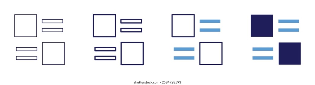 Grid forecasting icon in 4 different styles. Thin Line, Line, Bold Line, Duotone. Duotone style. Editable stroke.