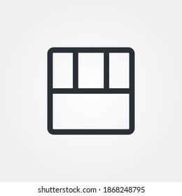 Grid and frame icon set vector isolated with line style and black color