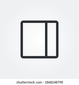 Grid and frame icon set vector isolated with line style and black color