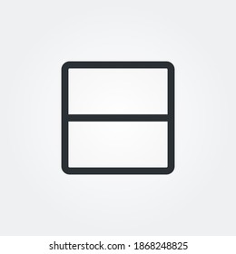 Grid and frame icon set vector isolated with line style and black color